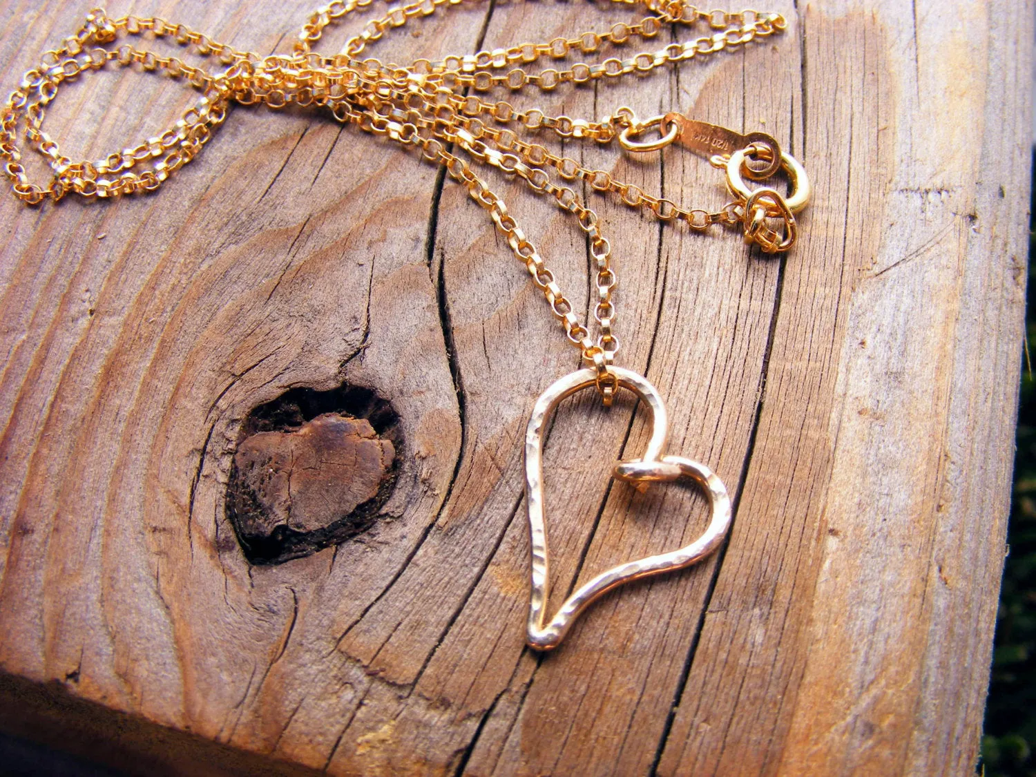 14Kt Gold Heart Valentine Layering Necklace