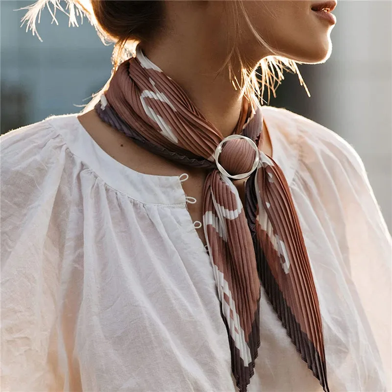 2pcs Silk Scarf Ring T-Shirt Tie Clips