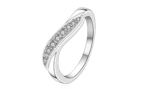 925 Silver Plated Fine Fashion Cubic Zirconia Wedding Ring for Women