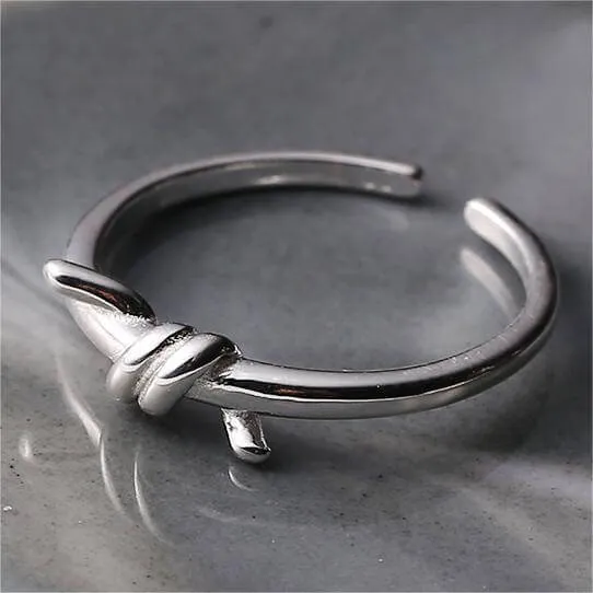925 Sterling Silver Designer Knotted Plain Ring