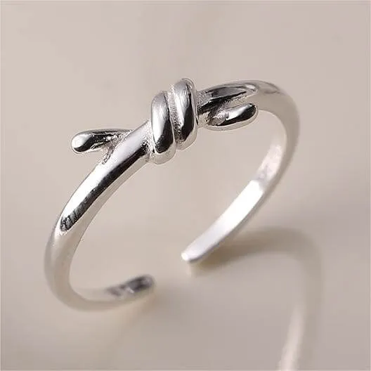 925 Sterling Silver Designer Knotted Plain Ring