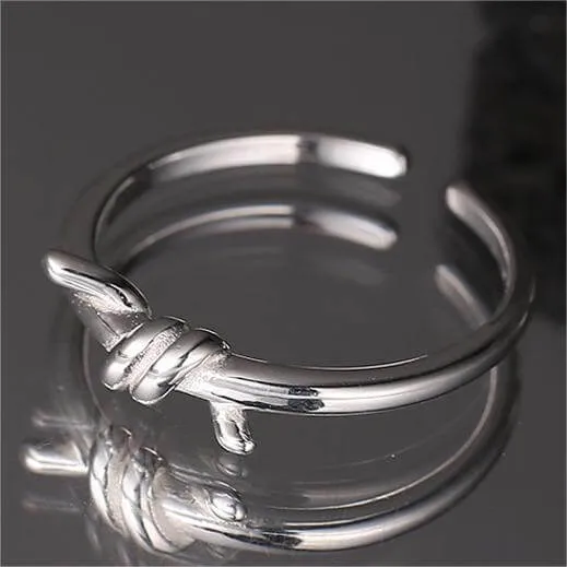 925 Sterling Silver Designer Knotted Plain Ring