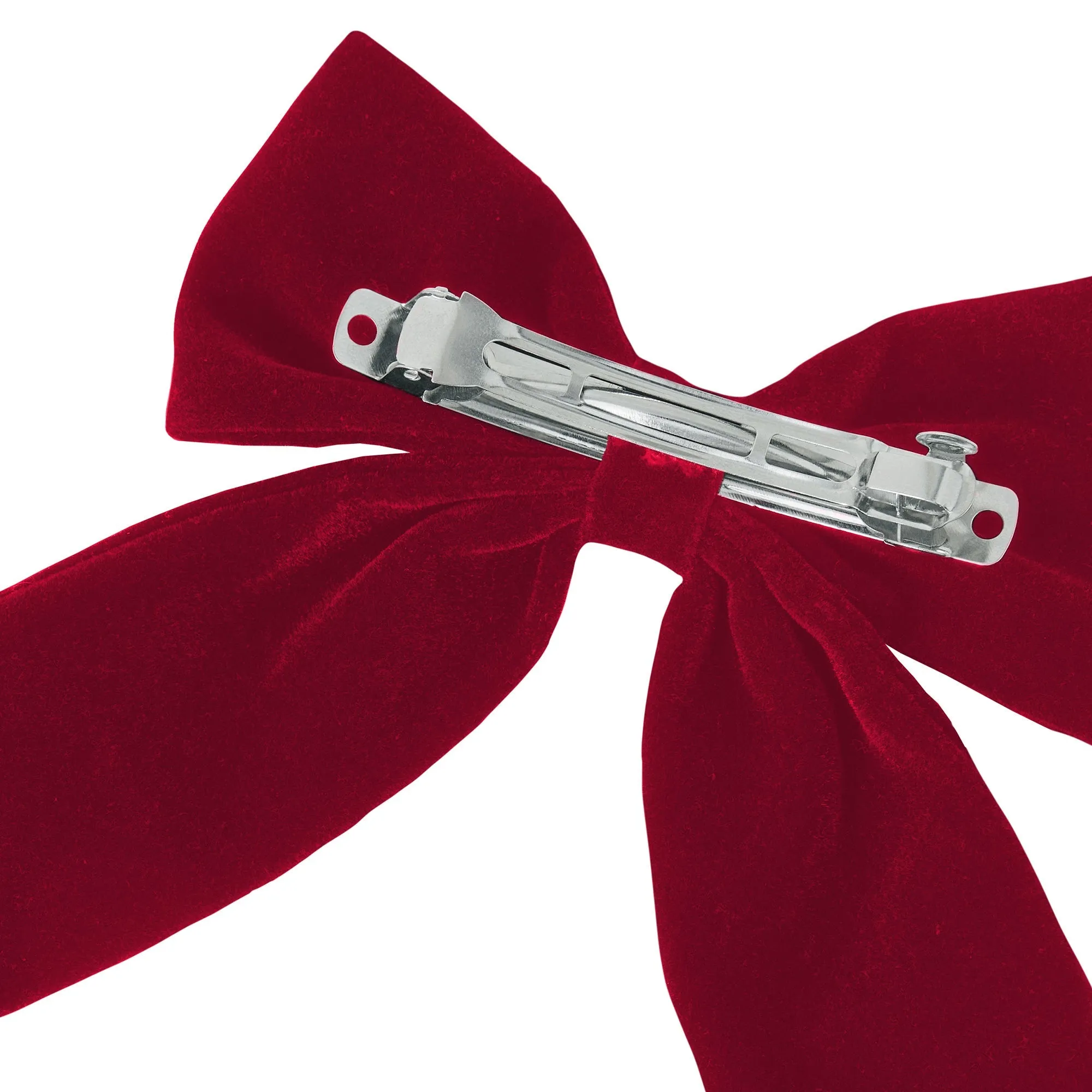 Accessorize London Red Velvet Bow Hair Clip