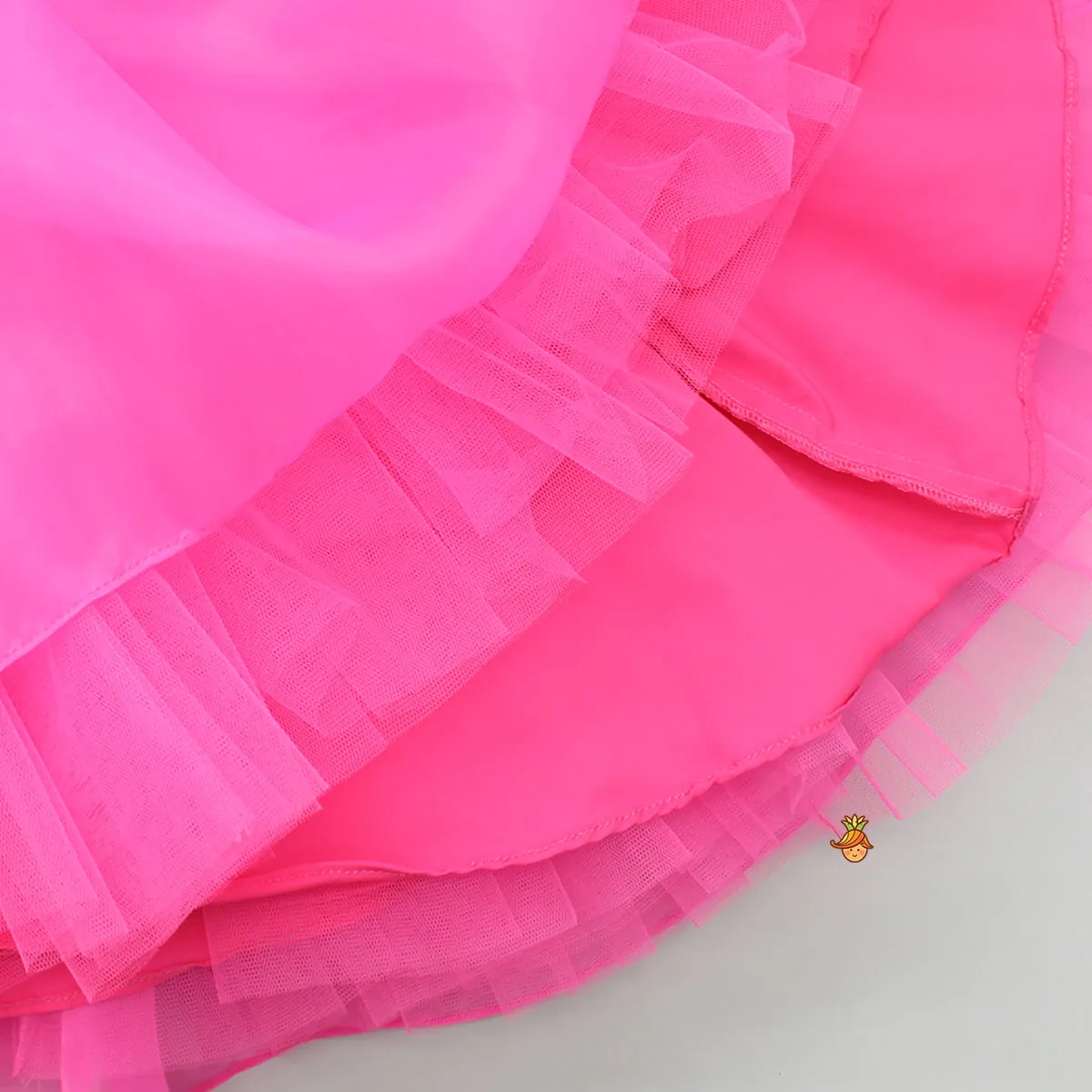 Cut Dana Embellished Gorgeous Pink Dress With Matching Swirled Hair Clip