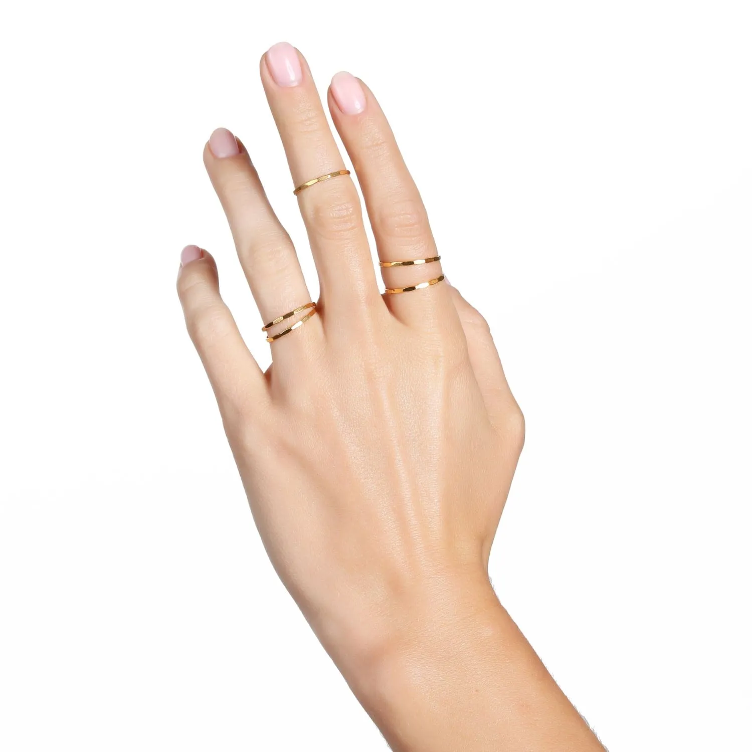 Gold Filled Hammered Stacking Ring