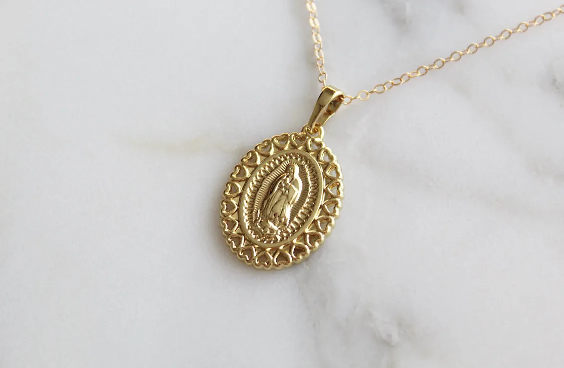 Guadalupe Hearts Necklace