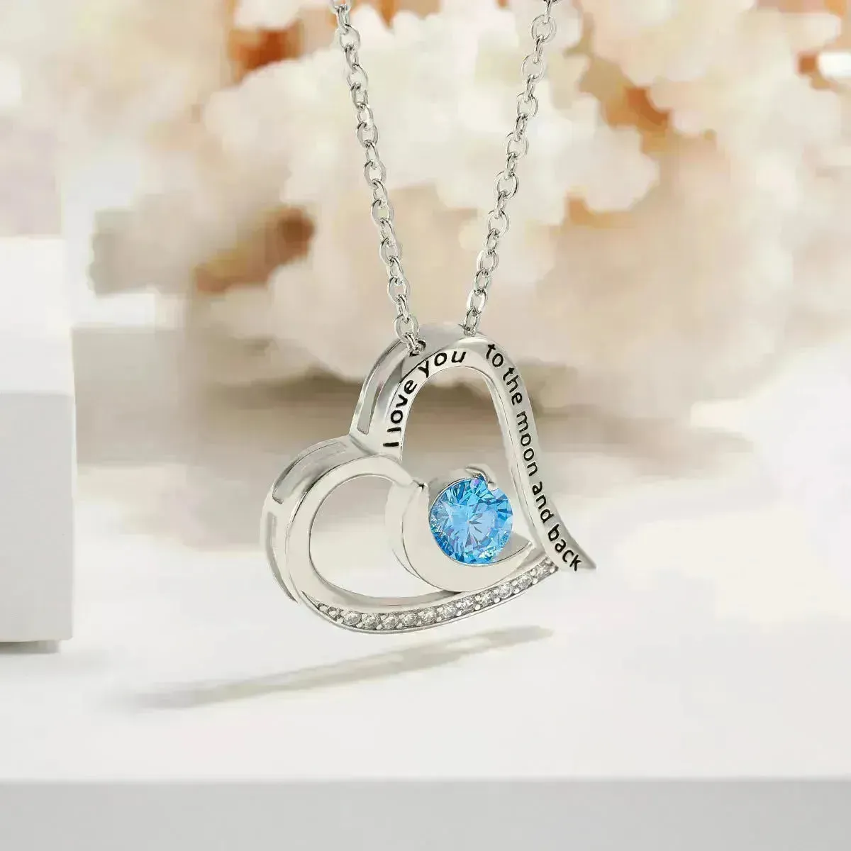 Love Necklace With Rhinestones And Letters Fashion Personality Heart-shaped Necklace Valentine's Day Gift