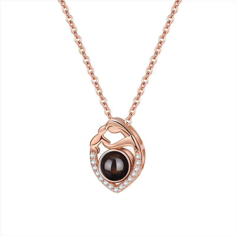 Mother's Love Projection Necklace with Picture Inside