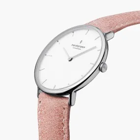 Native | White Dial - Pink Leather