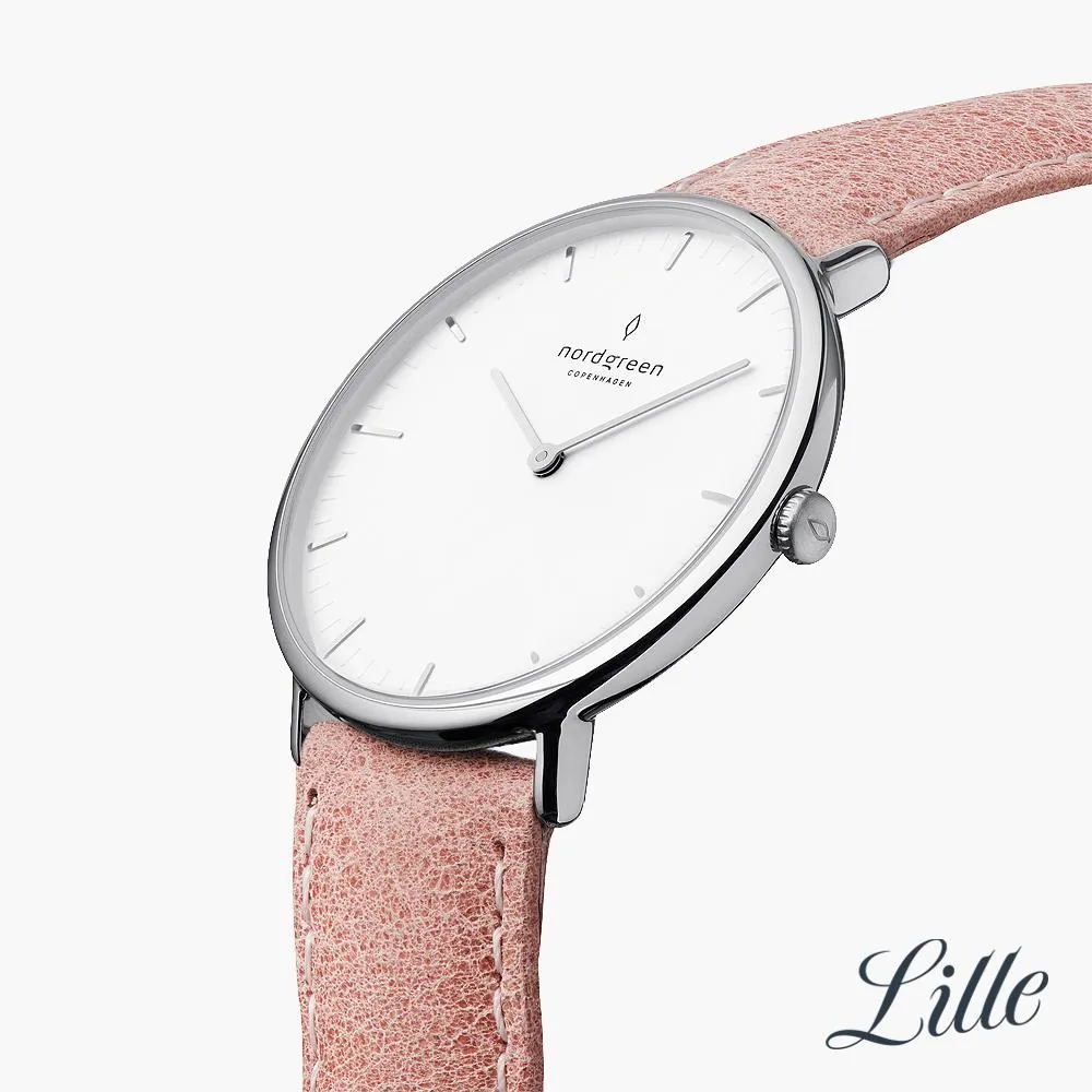 Native | White Dial - Pink Leather