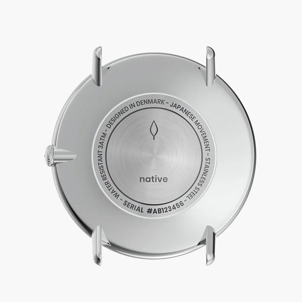 Native | White Dial - Pink Leather