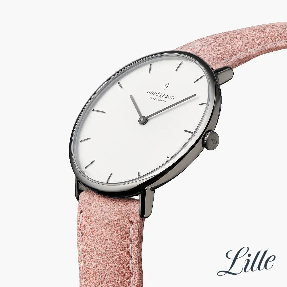 Native | White Dial - Pink Leather