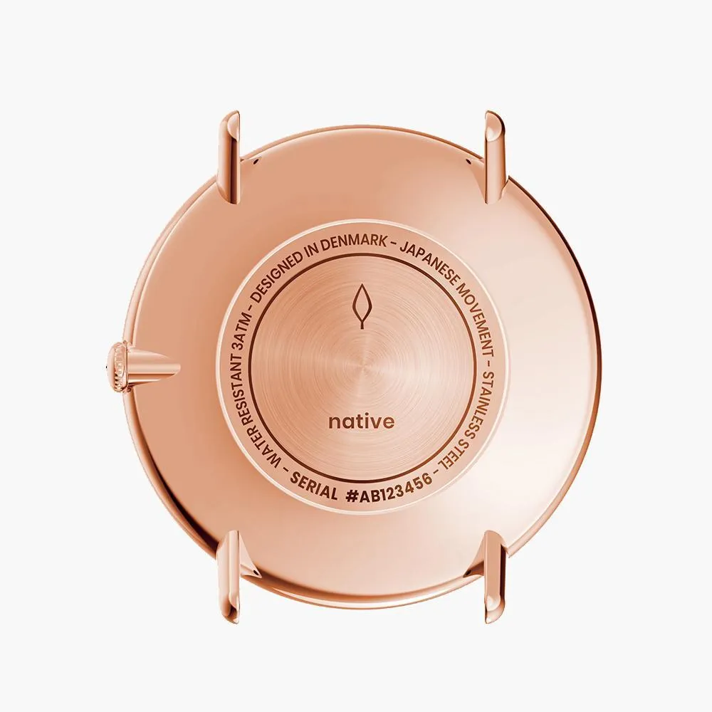 Native | White Dial - Pink Leather