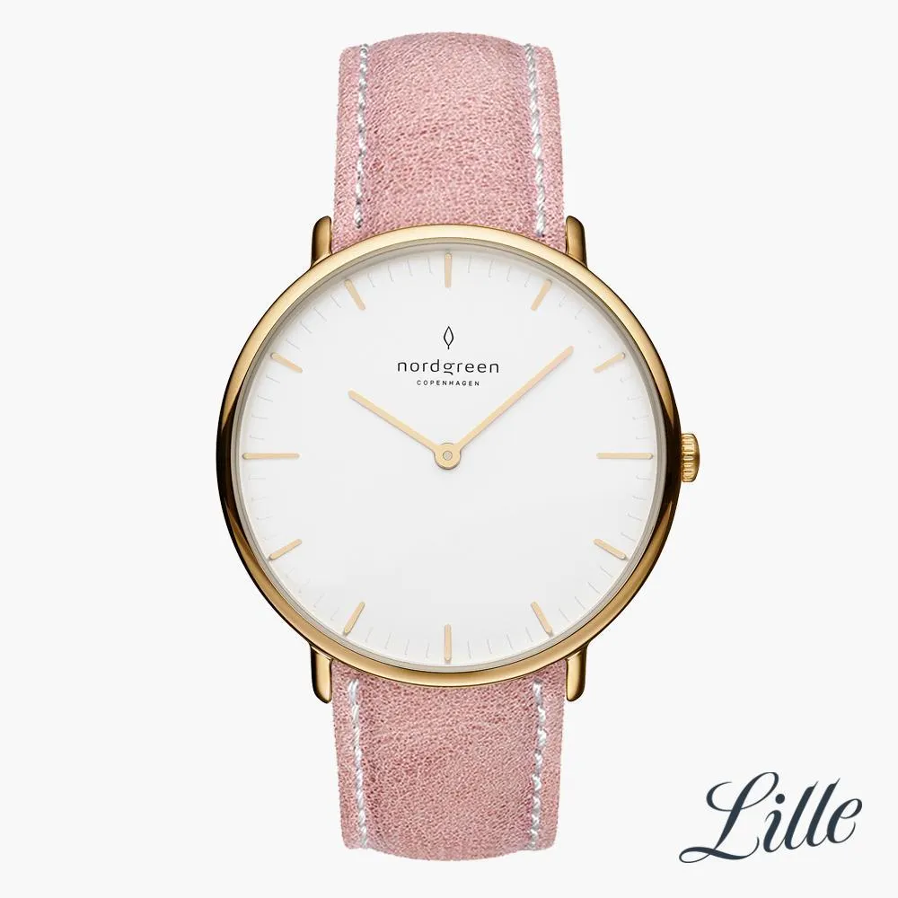 Native | White Dial - Pink Leather