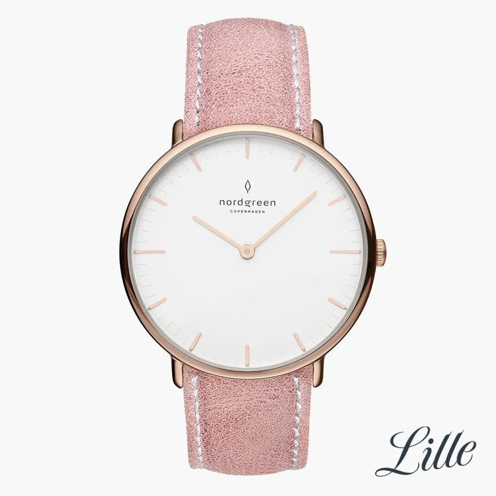 Native | White Dial - Pink Leather
