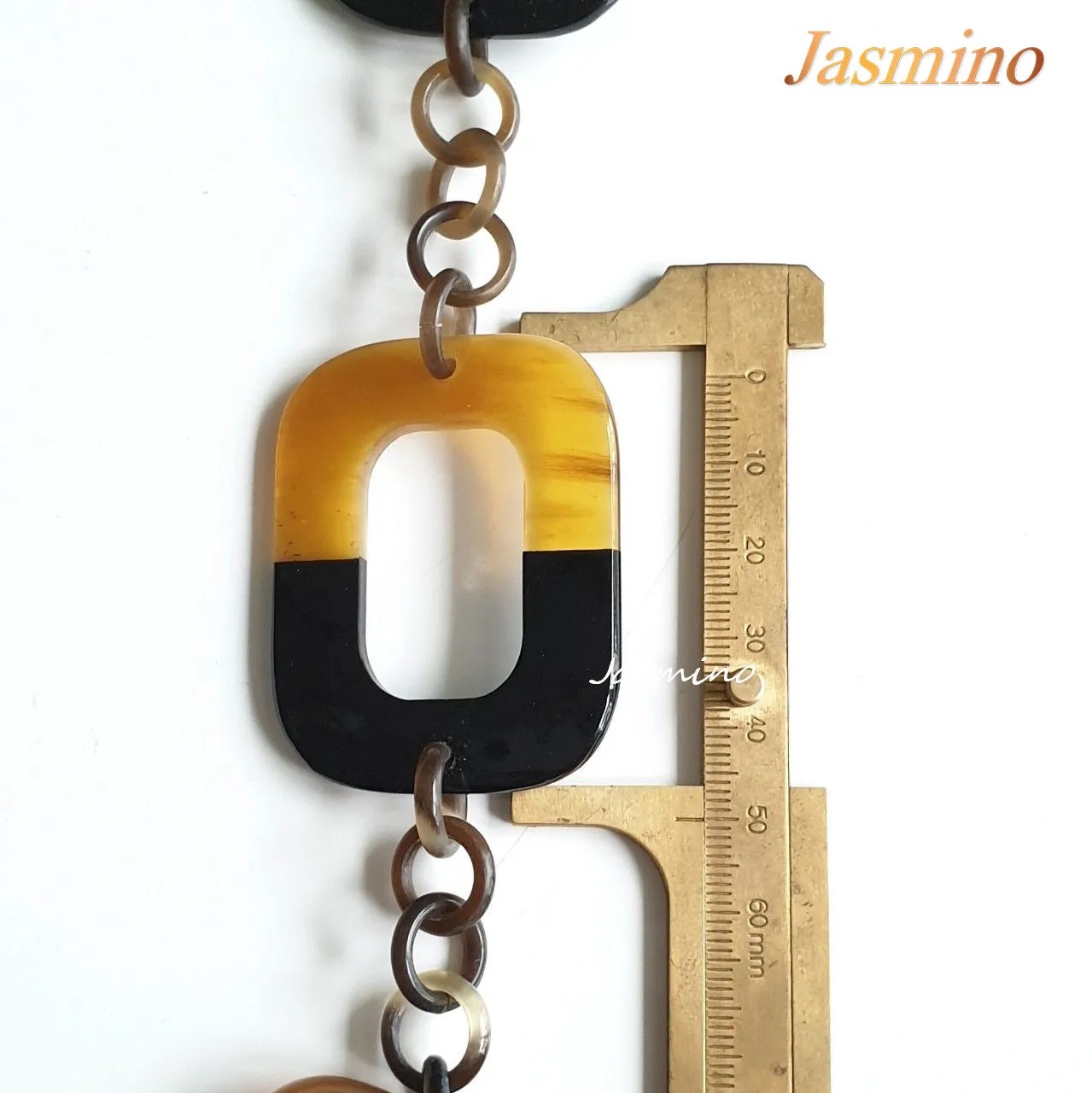 Natural Handmade Necklace J17419, Made by Buffalo Horn and Lacquer