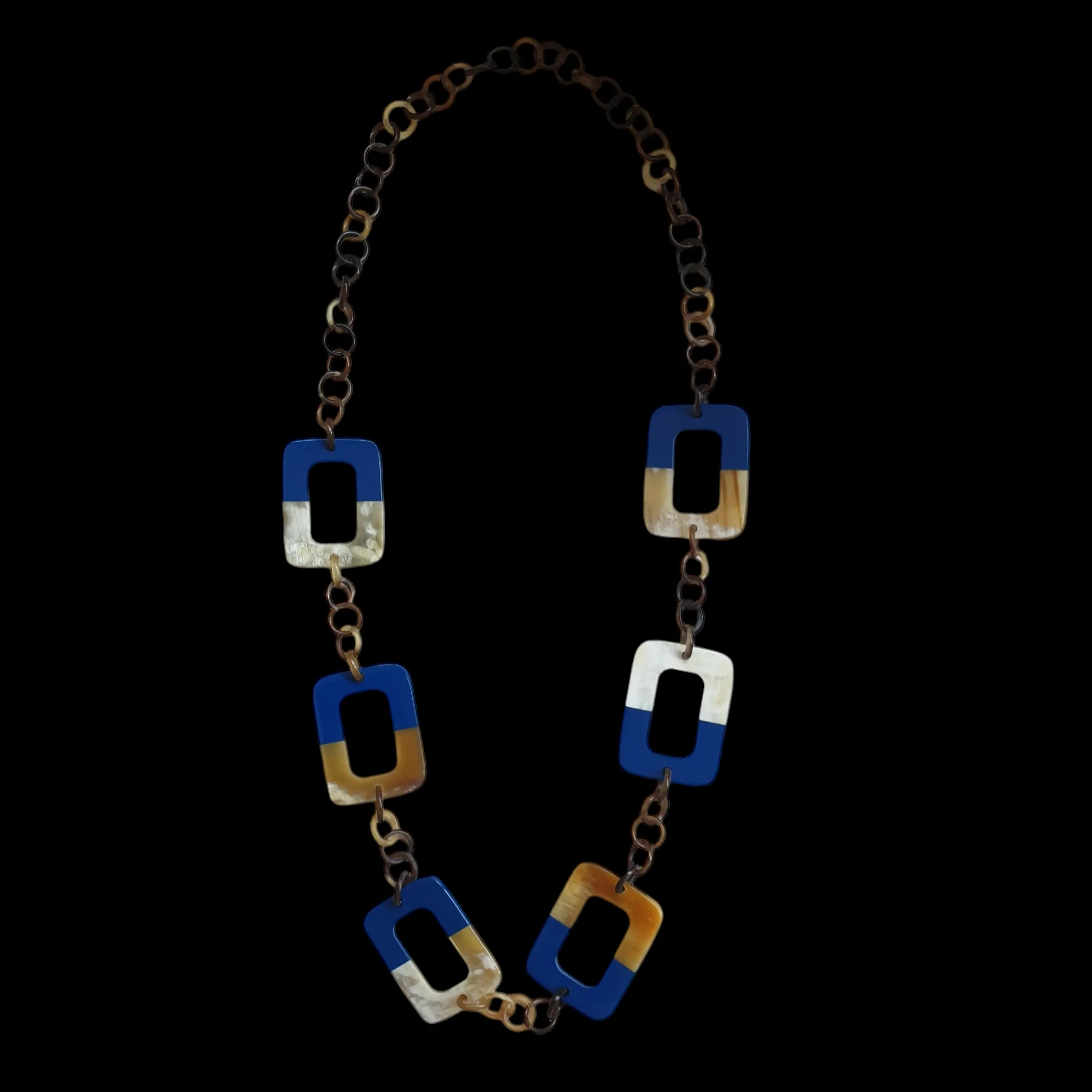 Natural Handmade Necklace J17419, Made by Buffalo Horn and Lacquer