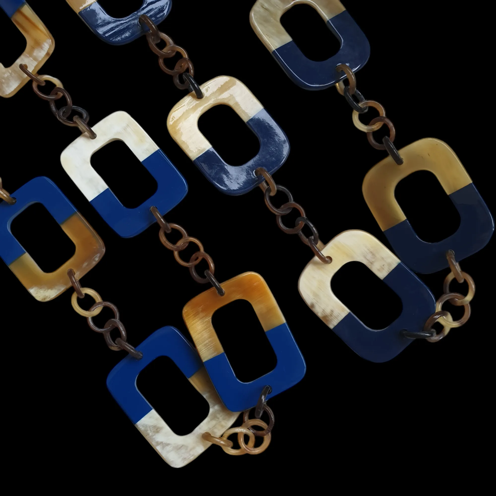 Natural Handmade Necklace J17419, Made by Buffalo Horn and Lacquer