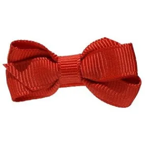 No Slippy Hair Clippy Haley Mini Grosgrain Bow Red