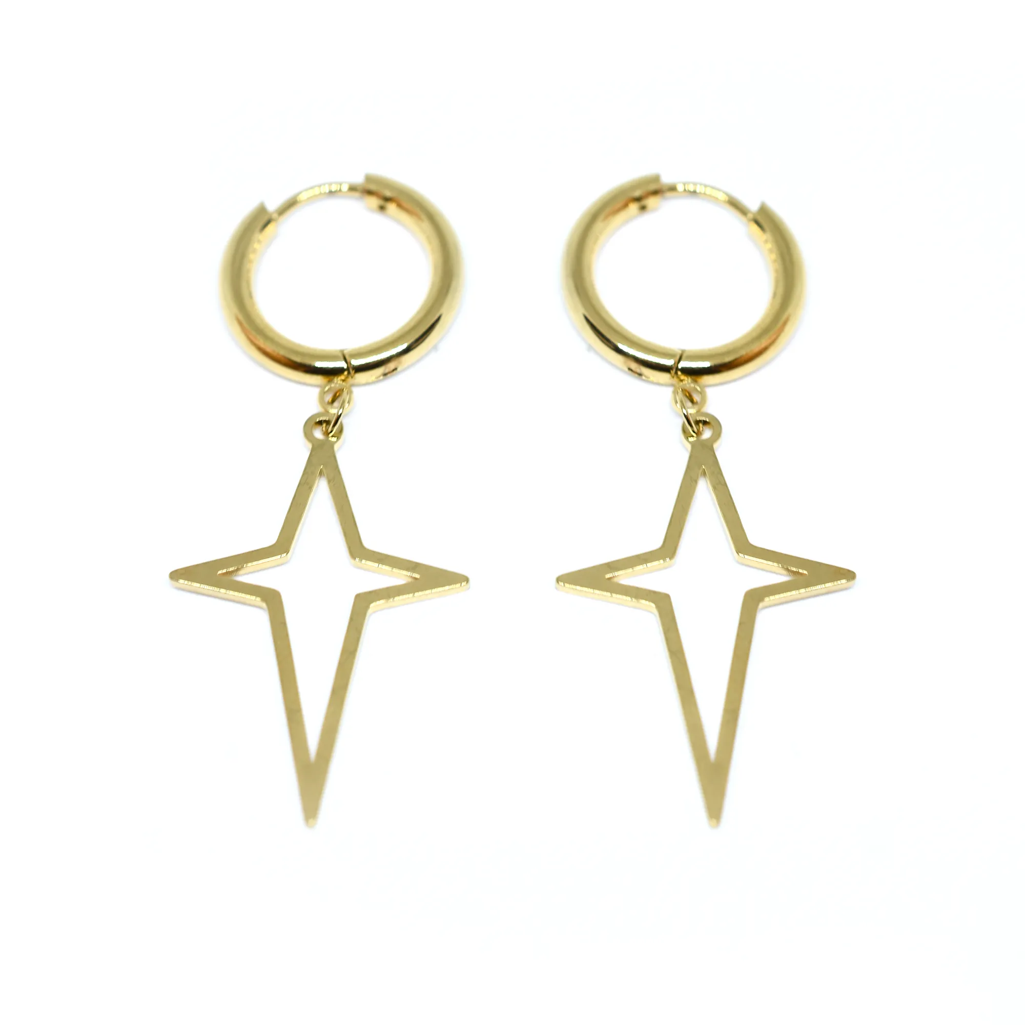 North Star Hoop Earrings