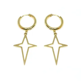 North Star Hoop Earrings