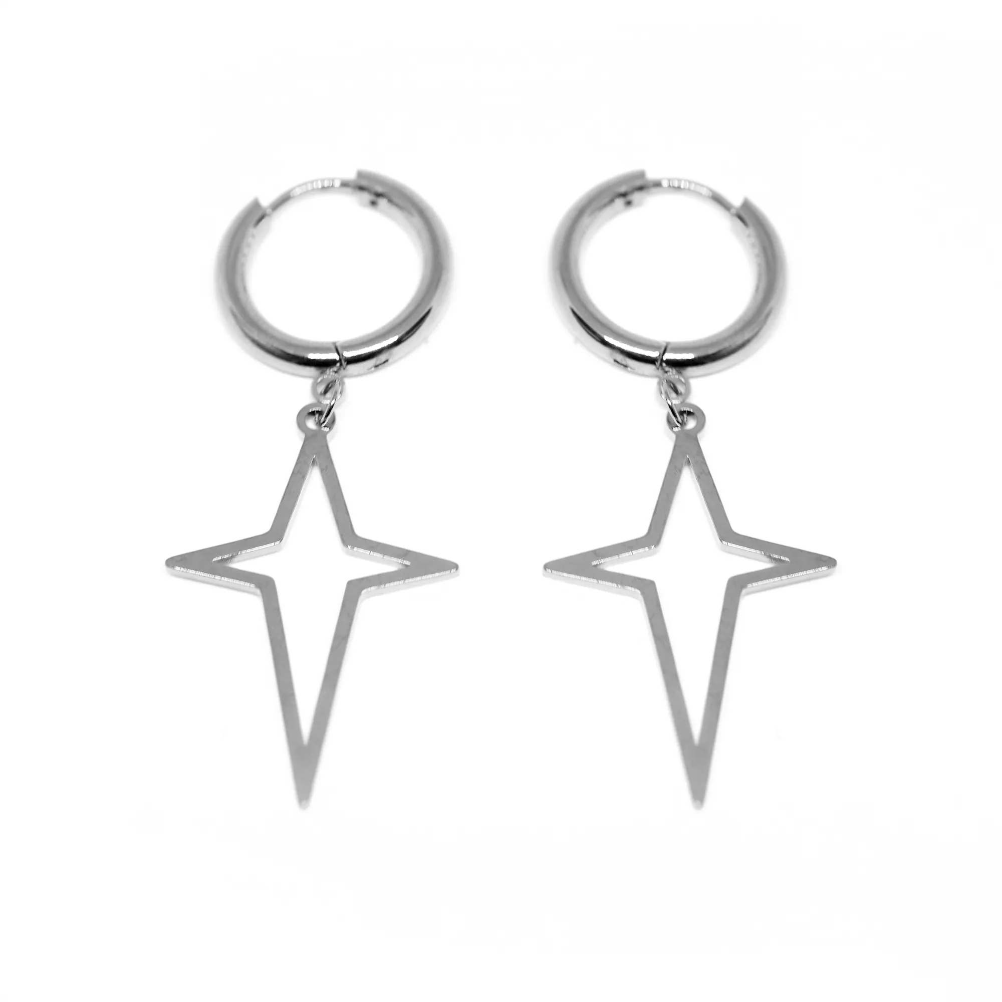 North Star Hoop Earrings
