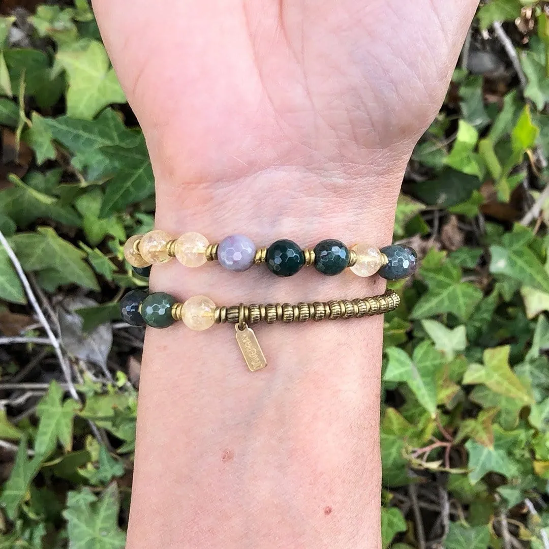Prosperity and Success, Jasper and Citrine Mala Bracelet