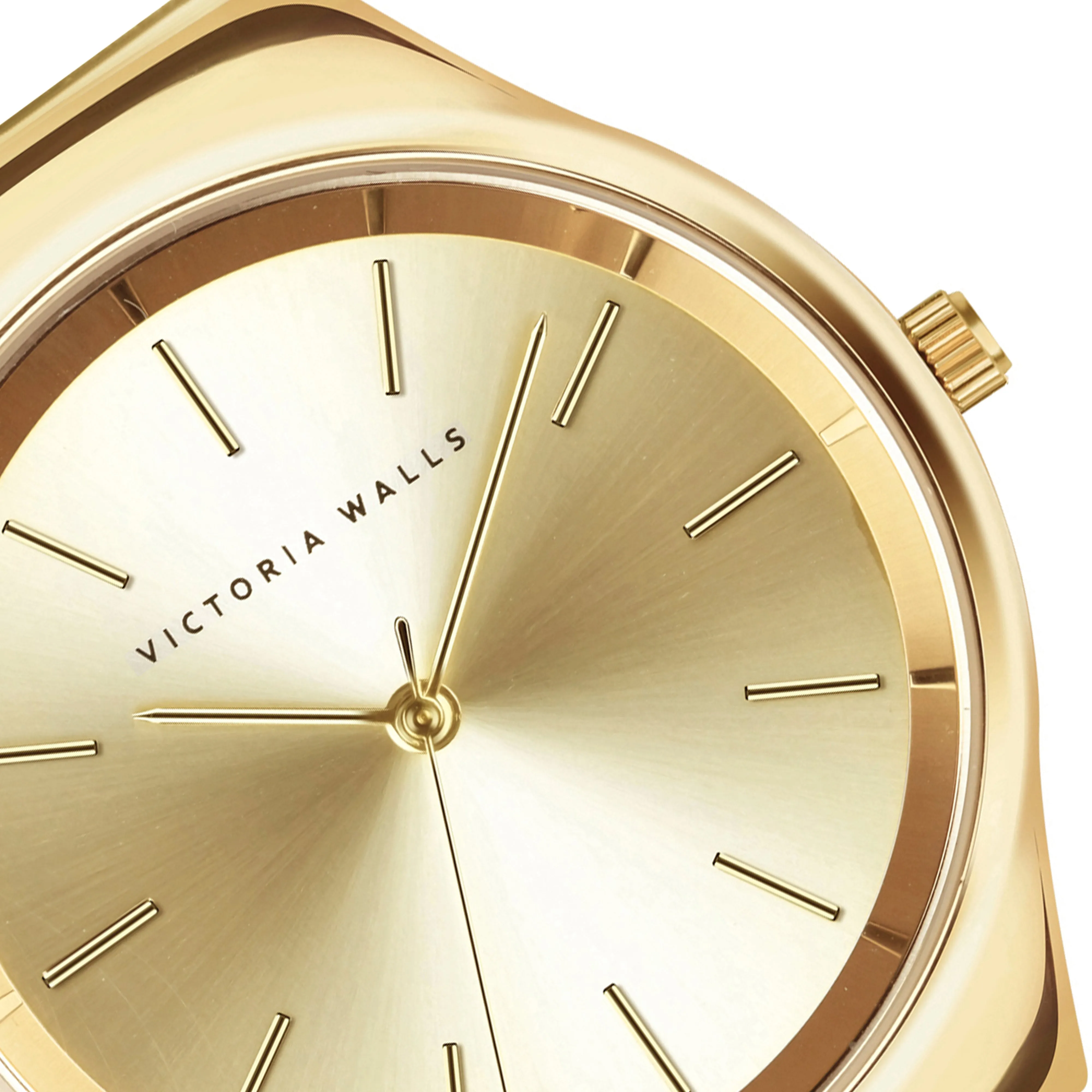 Quartz Gold Sunray Mesh Watch