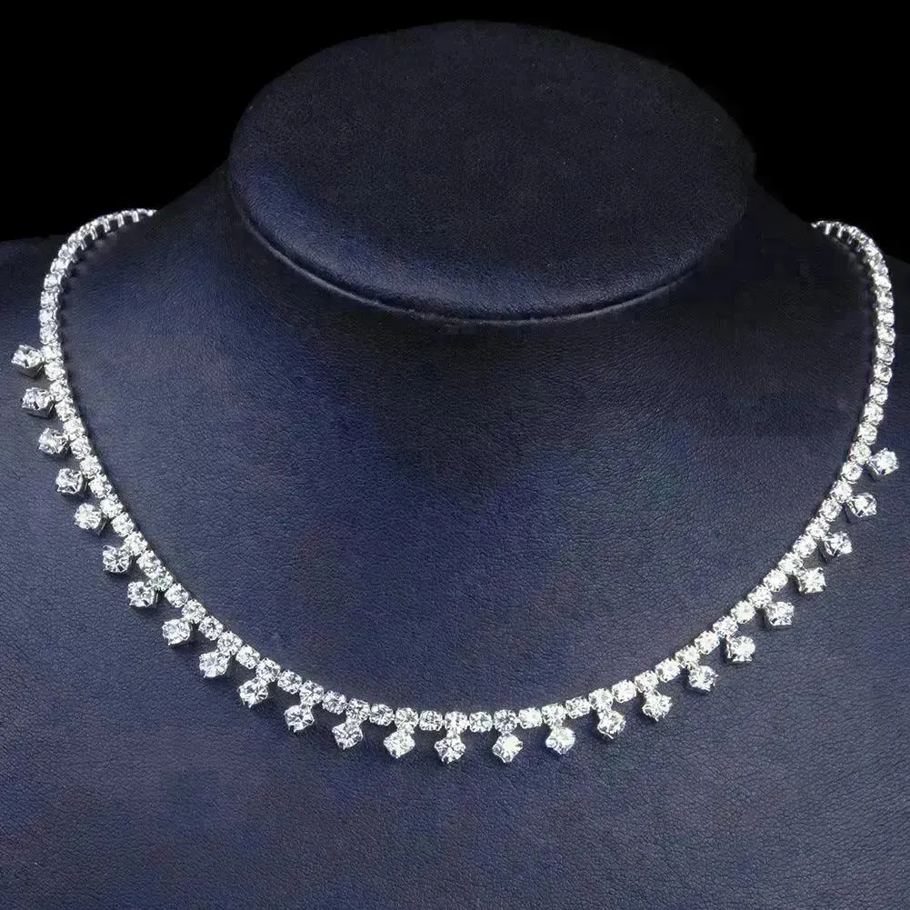 Rhinestone Claw Simple Fashion Item Choker Temperament Clavicle Chain Necklace  for Women Bridal  Wedding Necklace