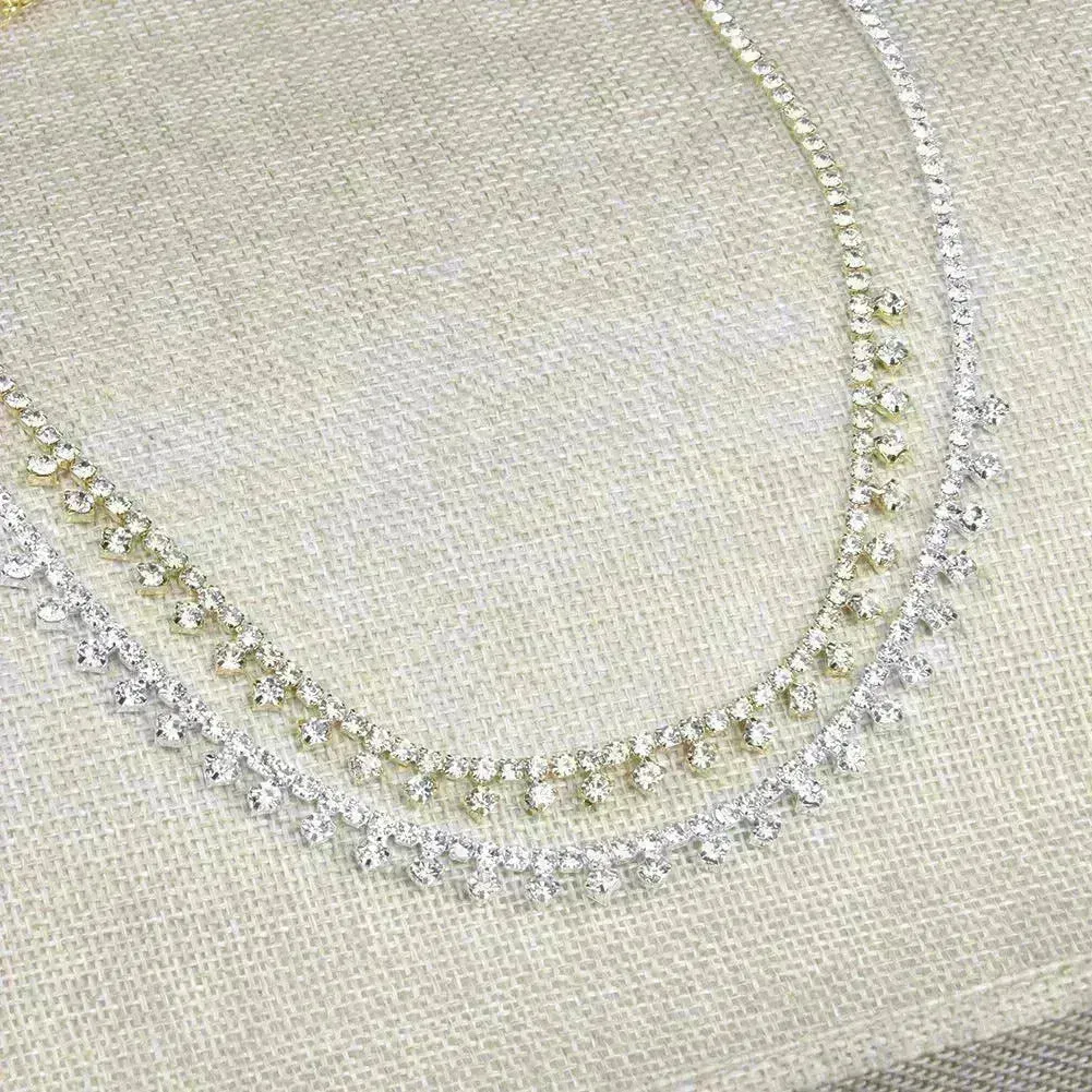 Rhinestone Claw Simple Fashion Item Choker Temperament Clavicle Chain Necklace  for Women Bridal  Wedding Necklace