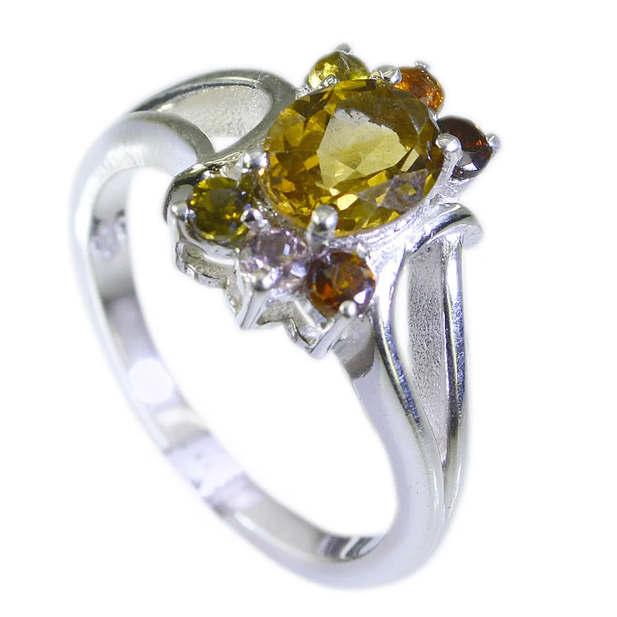 Riyo Aesthetic Gems Tourmaline Solid Silver Rings Nurse Jewelry