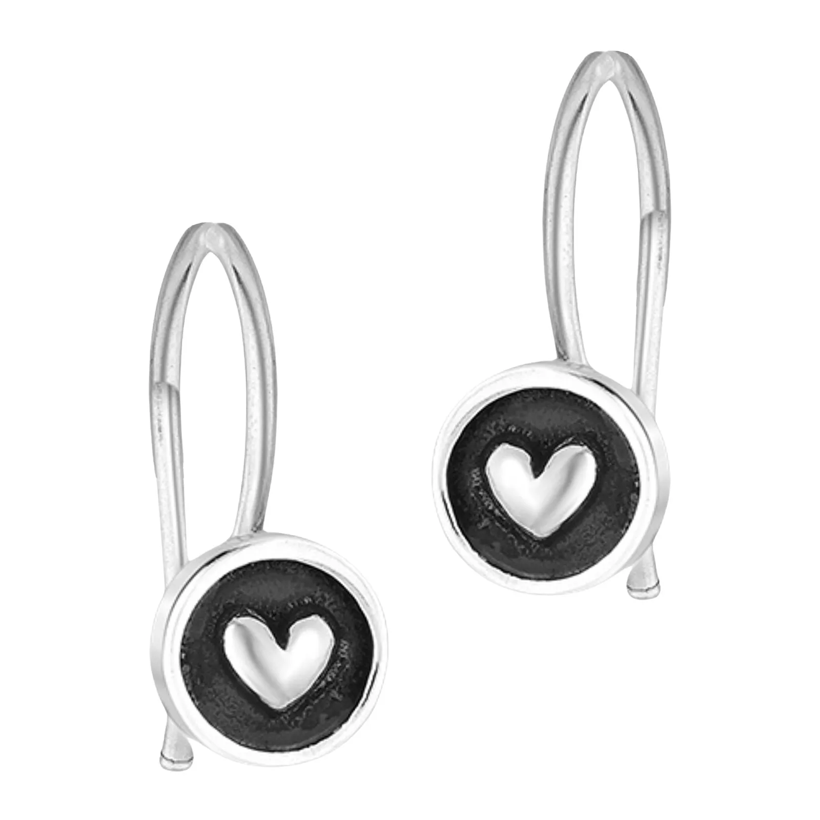 Round Heart Hook Earrings