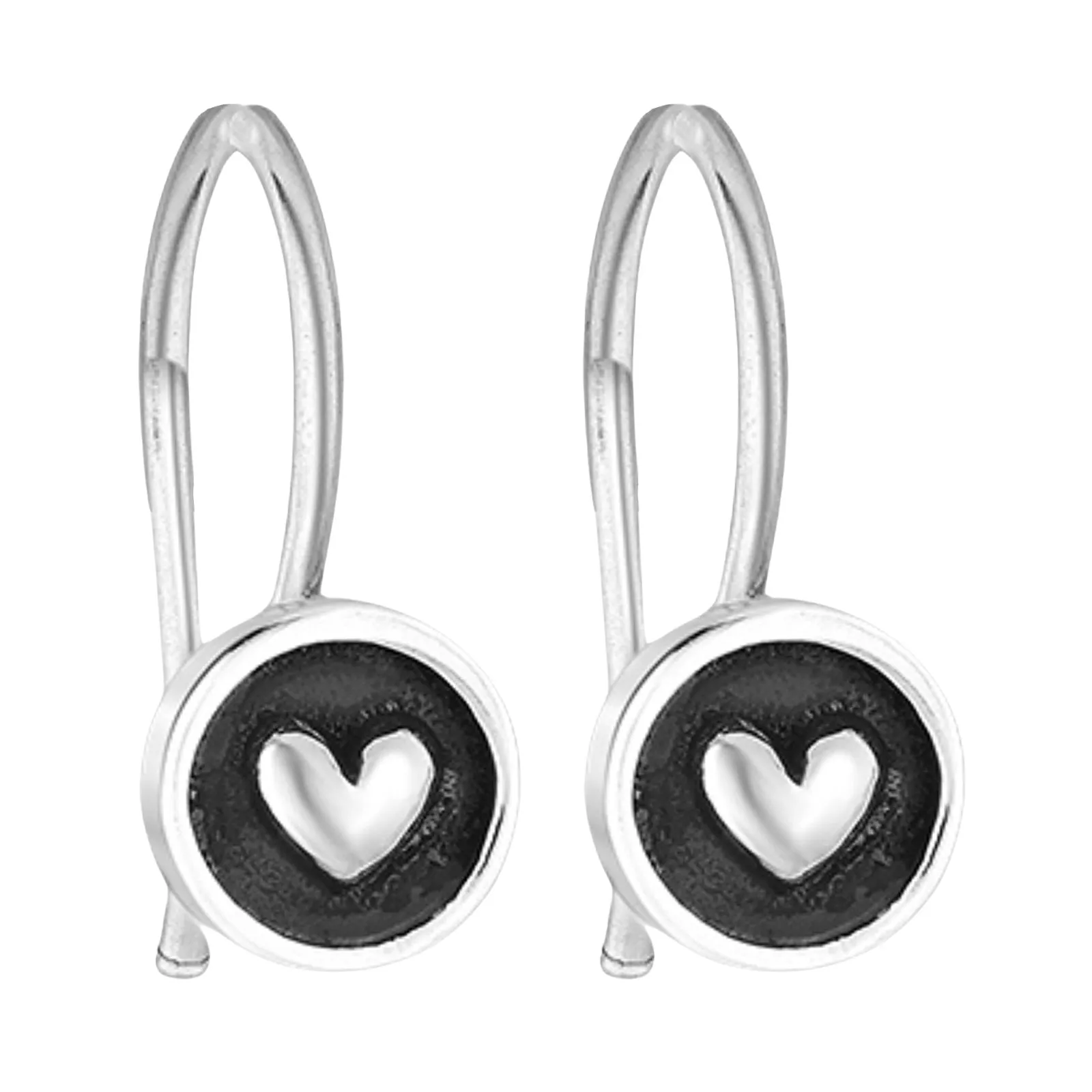 Round Heart Hook Earrings
