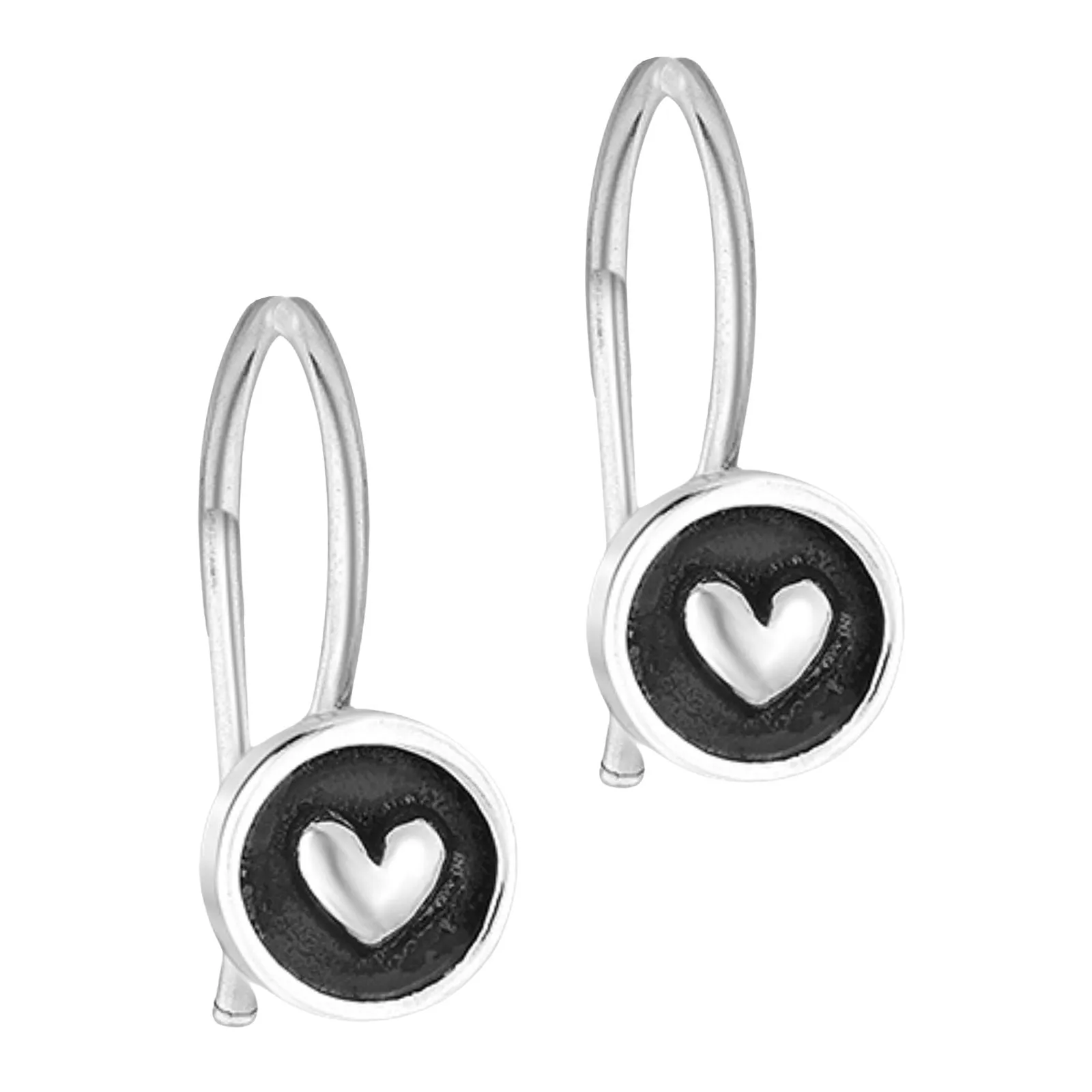 Round Heart Hook Earrings