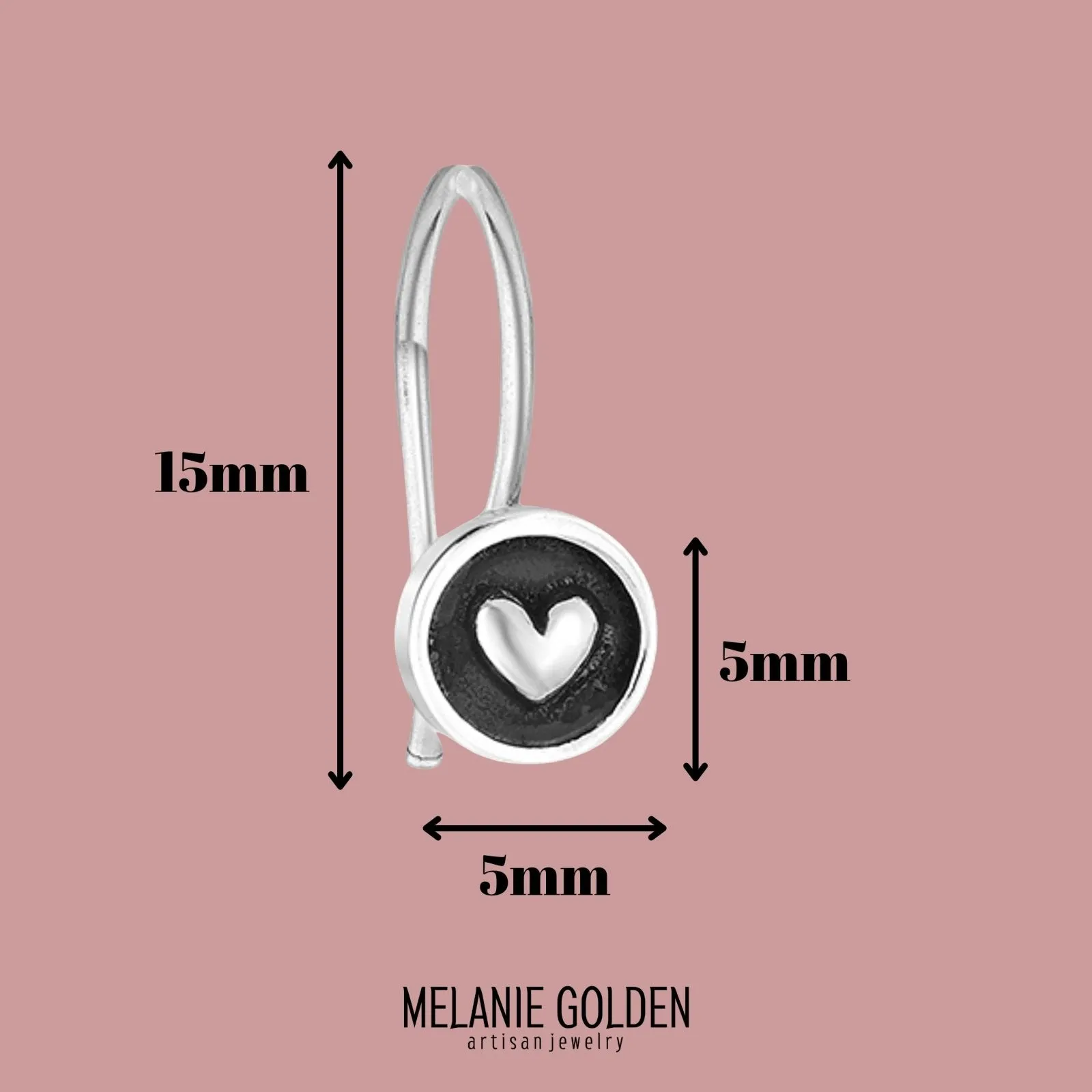Round Heart Hook Earrings