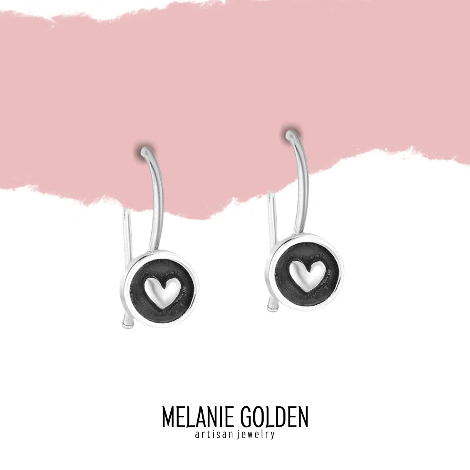 Round Heart Hook Earrings