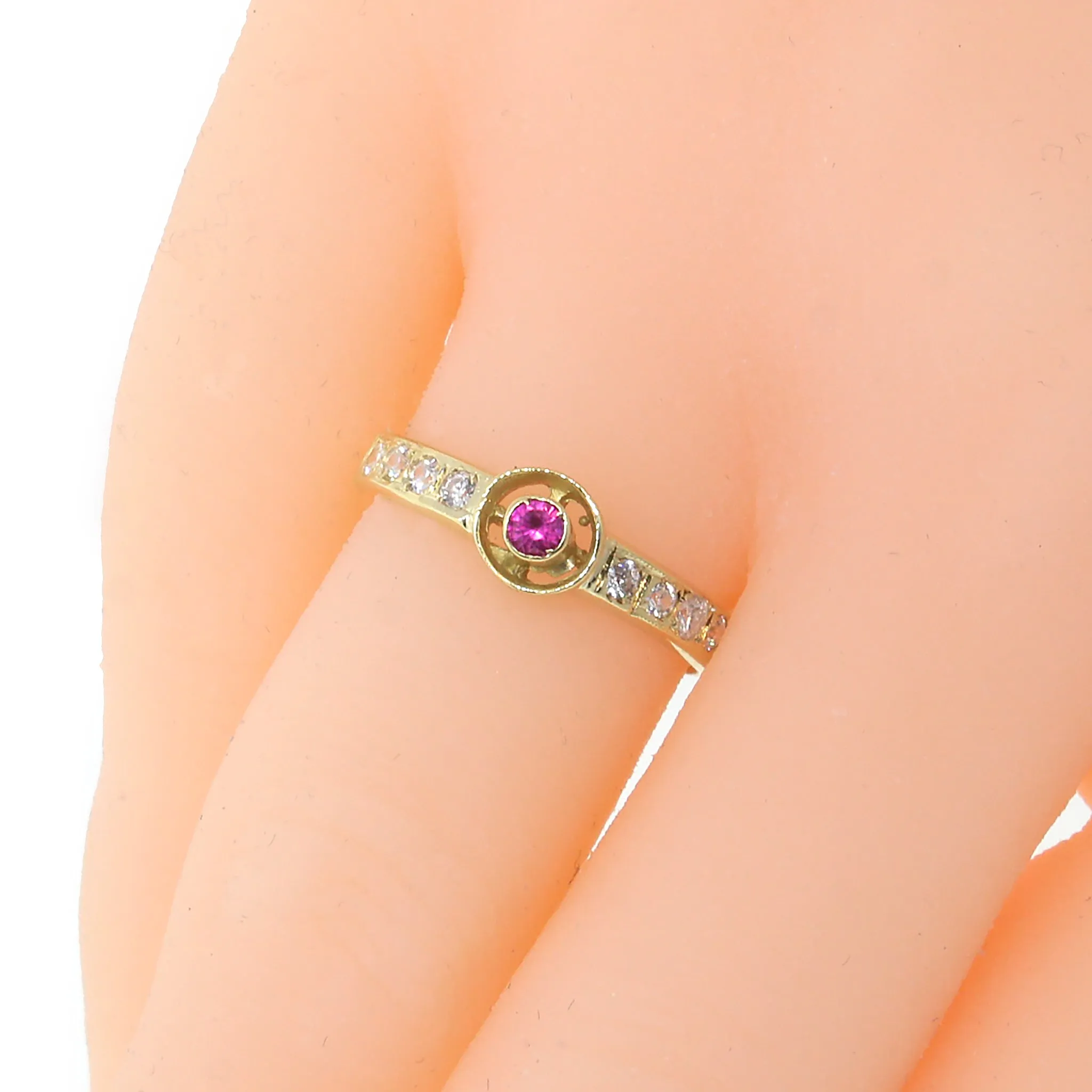 Ruby & Diamond Ring in 14k Gold