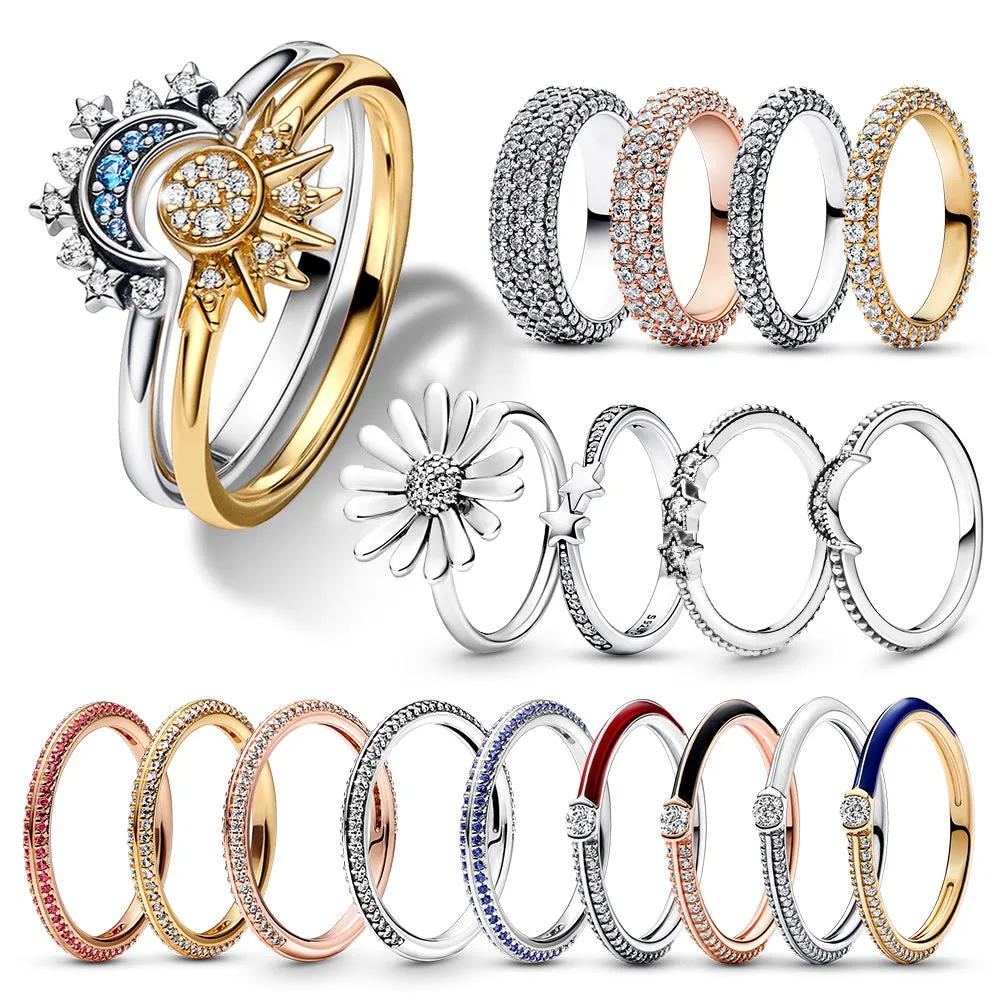 Stunning Sparkling Gemstone Ring - Elegant Silver or Gold Band, Perfect for Anytime Wear