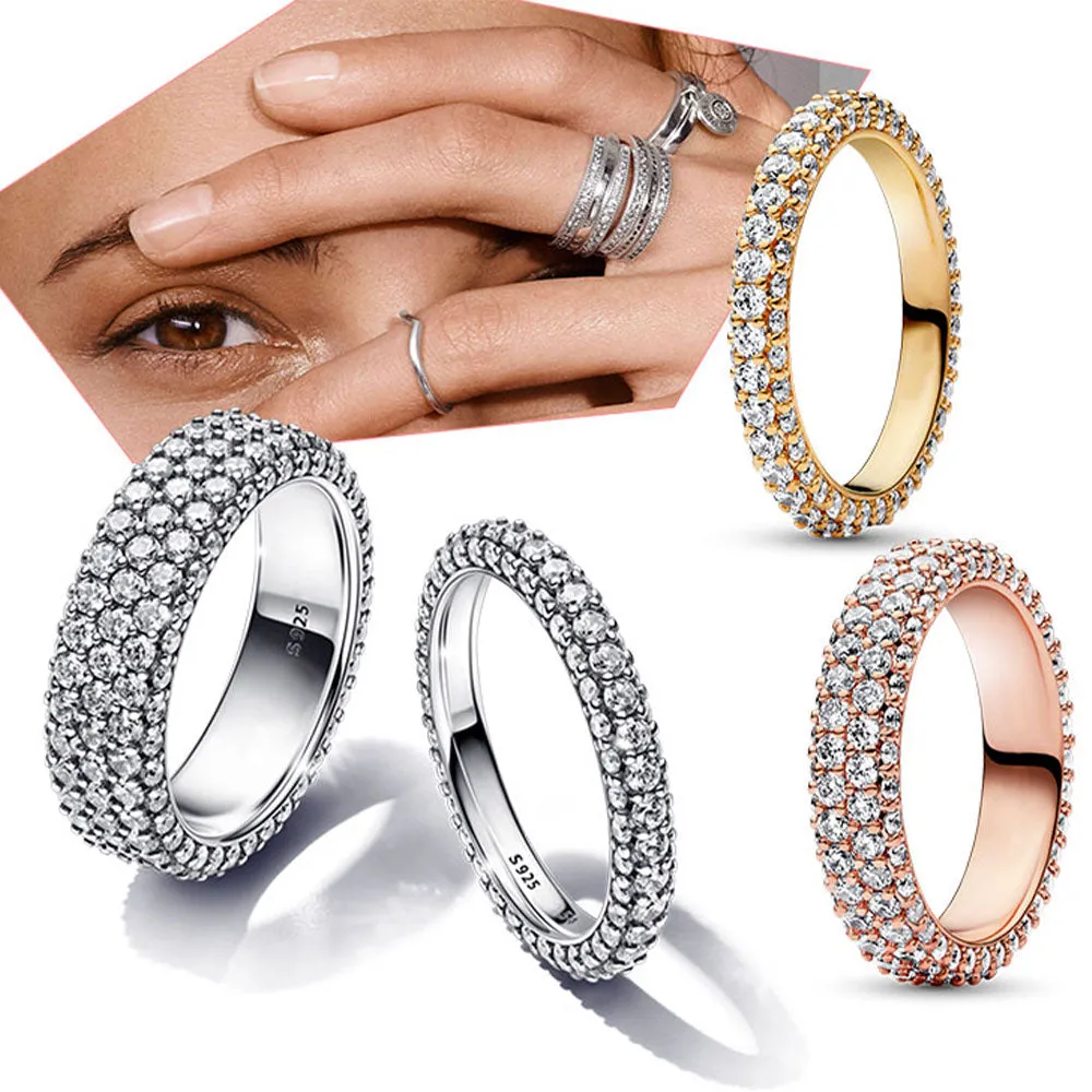 Stunning Sparkling Gemstone Ring - Elegant Silver or Gold Band, Perfect for Anytime Wear