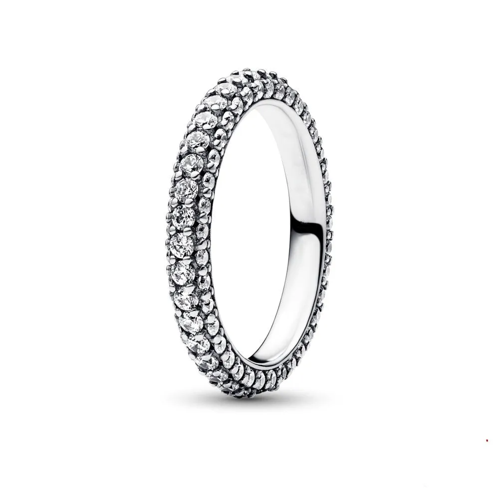 Stunning Sparkling Gemstone Ring - Elegant Silver or Gold Band, Perfect for Anytime Wear