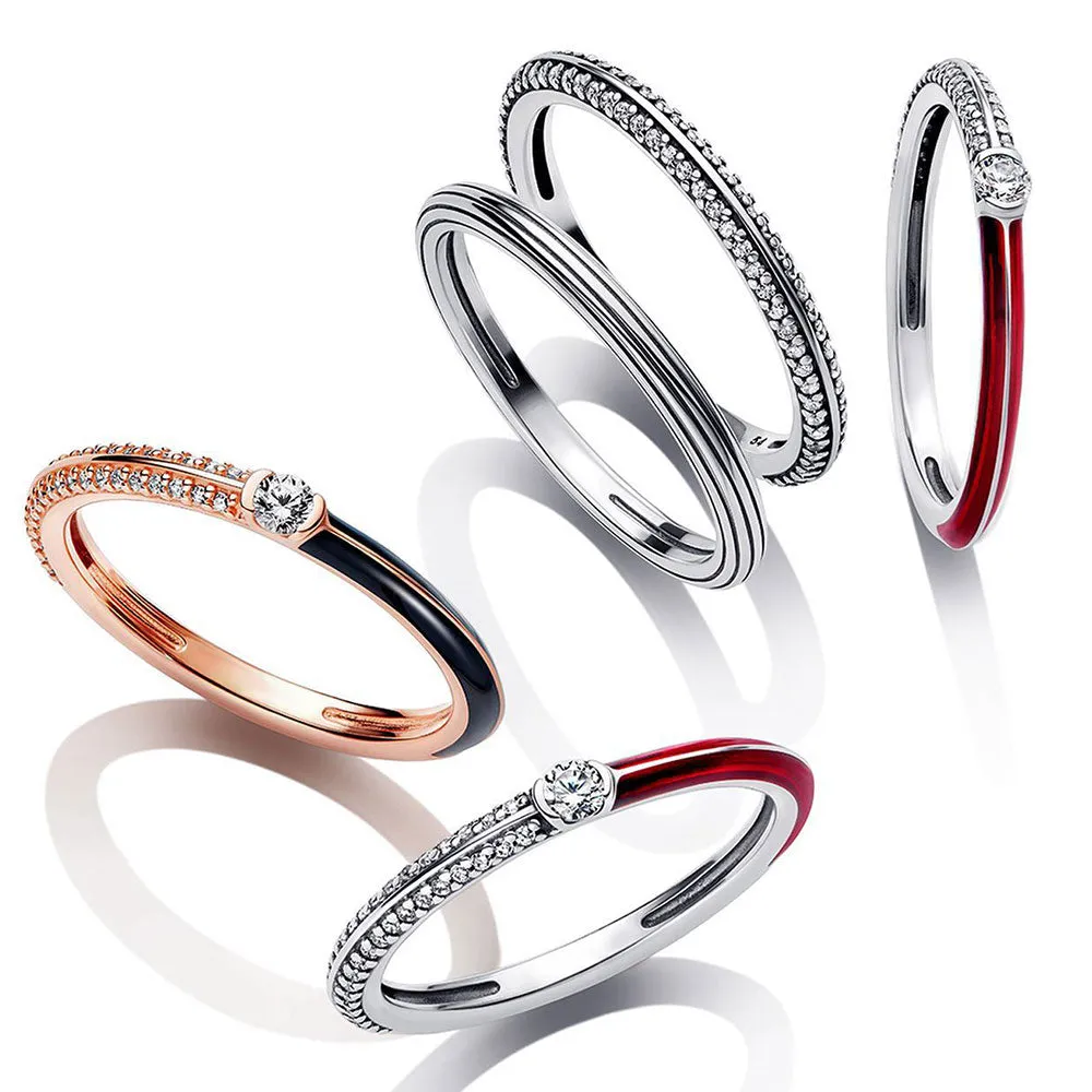 Stunning Sparkling Gemstone Ring - Elegant Silver or Gold Band, Perfect for Anytime Wear
