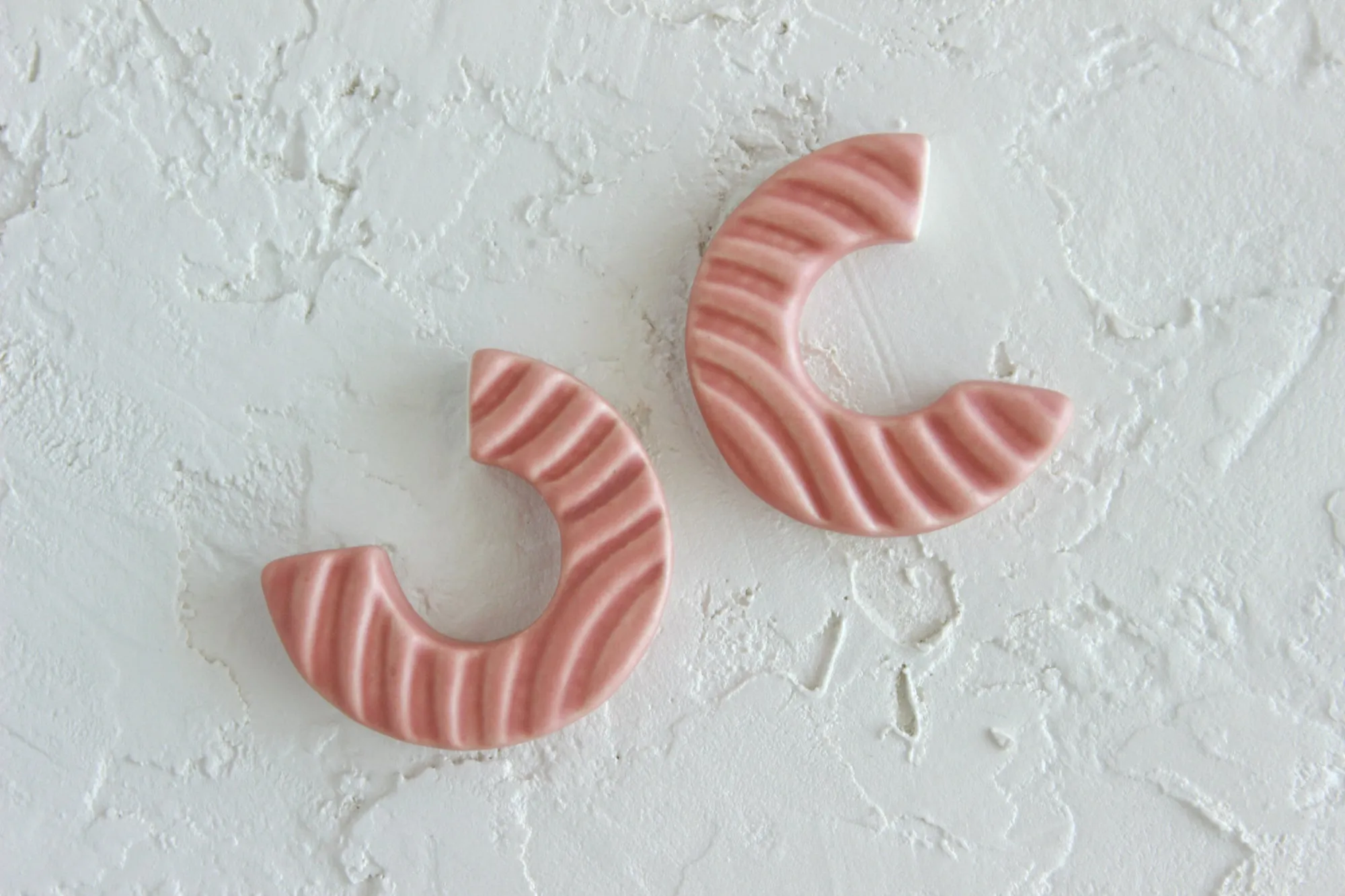 Textured Stripe Hoop Earrings