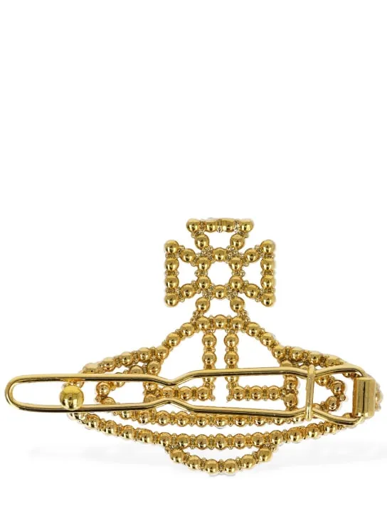 Vivienne Westwood   Annalisa crystal small hair clip 