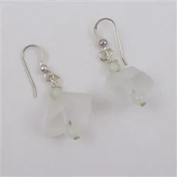 White Resin Nugget Earrings