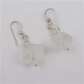 White Resin Nugget Earrings